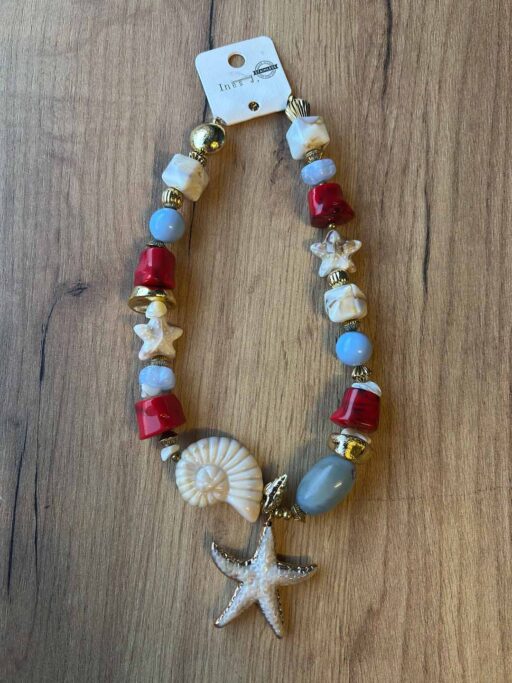 Κολιέ Ocean Charm με Αστερία & Κοχύλι