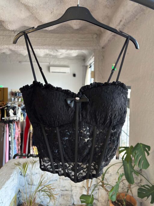Δαντελένιος Κορσές Bustier με Φιόγκο