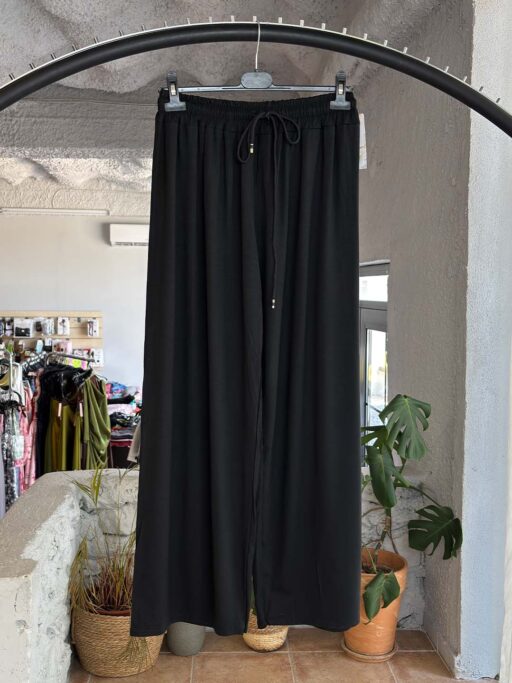 Plus Size Παντελόνα Viscose με Λάστιχο στη Μέση