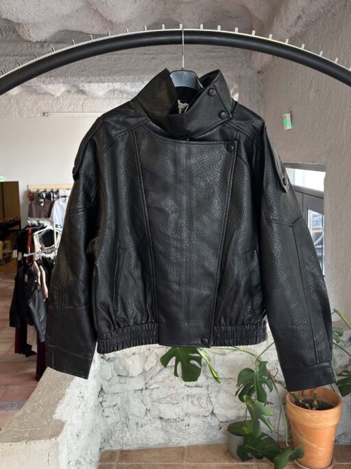Oversized Jacket Δερματίνη Urban Rider Μαύρο