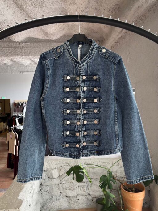Denim Officer – Τζιν Jacket με Διακοσμητικές Μπαρέτες