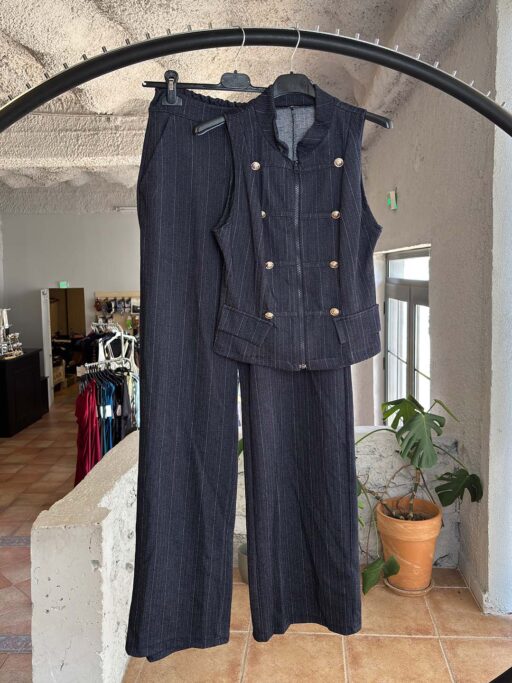 Officer Chic Pinstripe Σετ με Γιλέκο & Παντελόνα