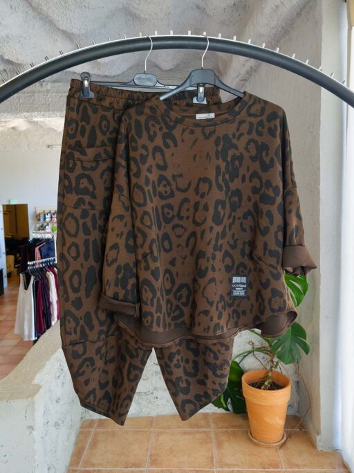 Oversized Baby Φούτερ Σετ Animal Print