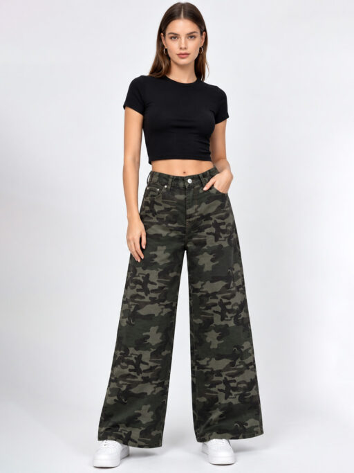 Army Oversized Wide Leg Τζιν Παντελόνι