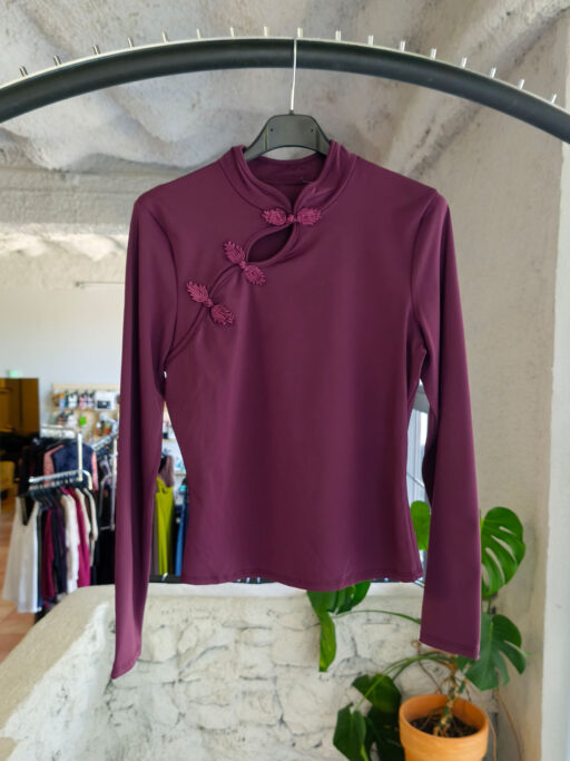 Chinese Style Pankou Long Sleeve Top