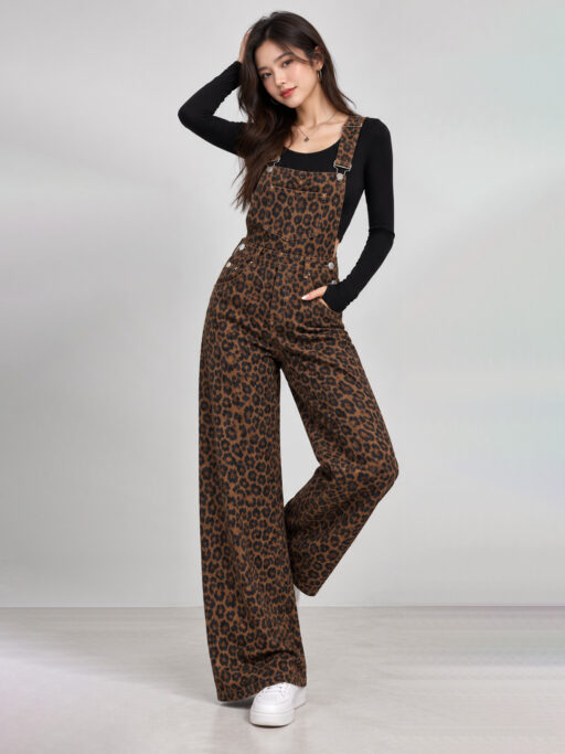 Wild Leopard Denim Σαλοπέτα