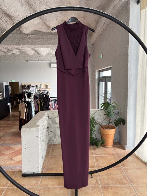 Lace Cowl Maxi Φόρεμα