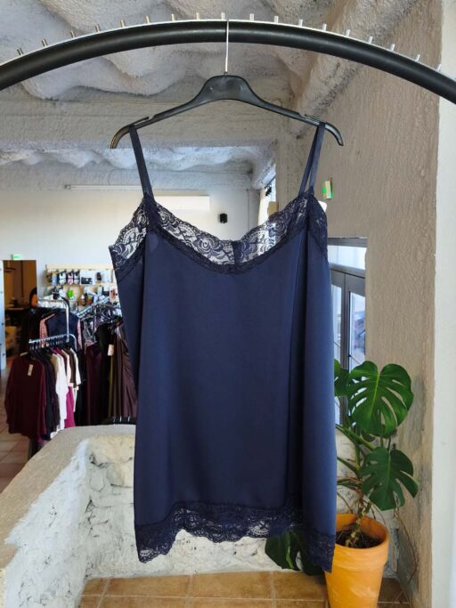 Plus Size Lingerie Τοπ με Δαντέλα & Αυξομειούμενη Ράντα