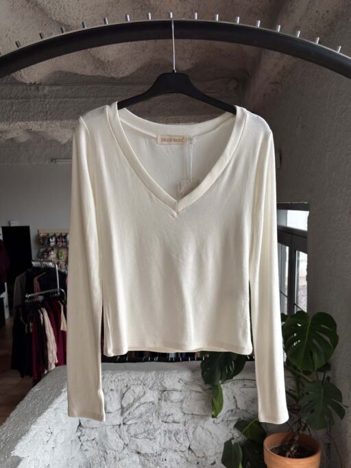 Essential V-Neck Μακρυμάνικη Μπλούζα