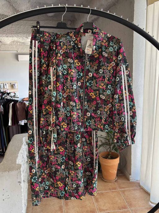 Floral Bloom Oversized Σετ Φόρμας με Ζακέτα & Παντελόνι