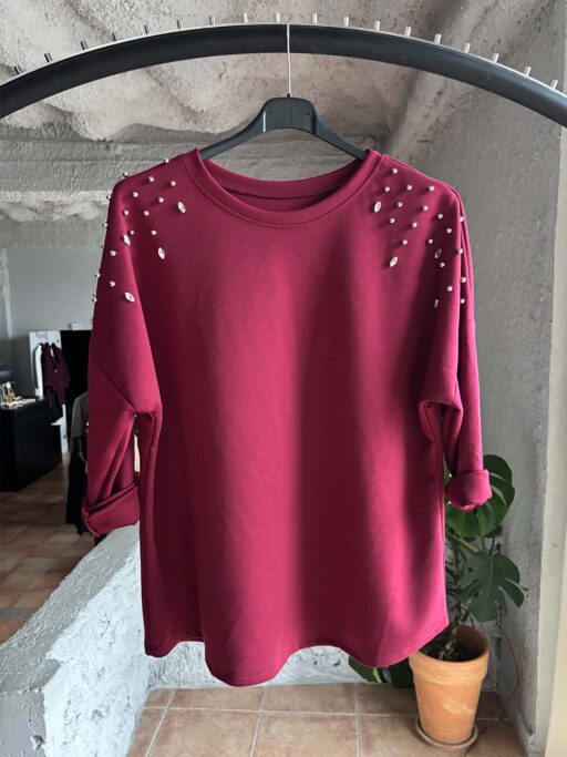 Plus Size Soft Shine Baby Φούτερ Μπλούζα