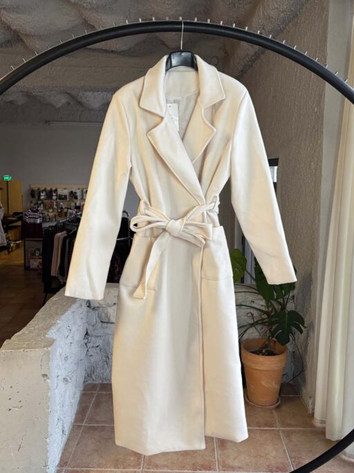 Elegant Belted Midi Παλτό με Ζώνη & Πέτο