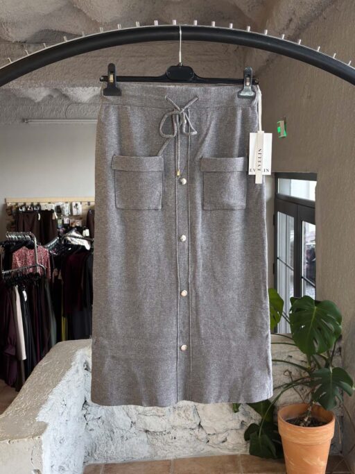 Knitted Button Midi Φούστα